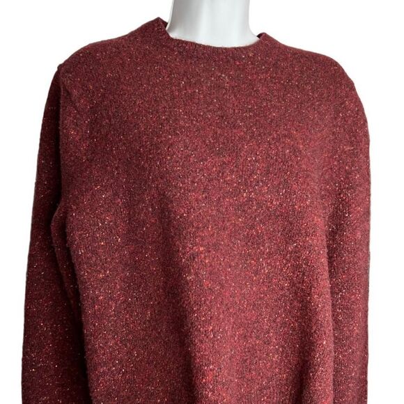 Brooks Brothers Sweater Merino Wool Women's Medium Crewneck Pullover Burgundy - Picture 3 of 10